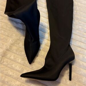H&M Sleek Black Over-the-Knee Boots New